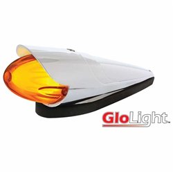 UP36749-9 LED Dual Function GloLight Watermelon Grakon 1000 Style Cab Light Kit With Visor - Amber LED/Amber Lens