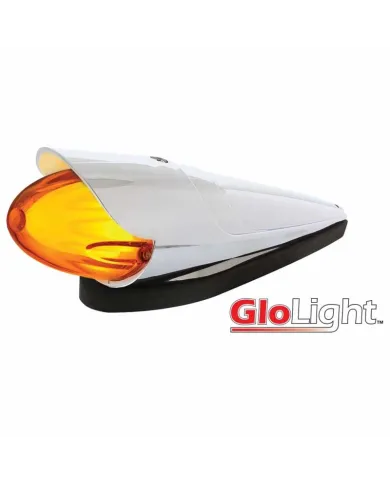 UP36749-9 LED Dual Function GloLight Watermelon Grakon 1000 Style Cab Light Kit With Visor - Amber LED/Amber Lens
