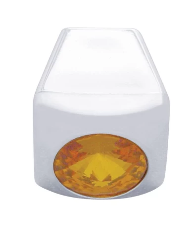 CHROME PLASTIC FREIGHTLINER A/C SLIDER CONTROL KNOB W/ DIAMOND - AMBER CHROME PLASTIC FREIGHTLINER A/C SLIDER CONTROL KNOB W/ DIAMOND - AMBER