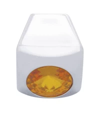 CHROME PLASTIC FREIGHTLINER A/C SLIDER CONTROL KNOB W/ DIAMOND - AMBER CHROME PLASTIC FREIGHTLINER A/C SLIDER CONTROL KNOB W/ DIAMOND - AMBER