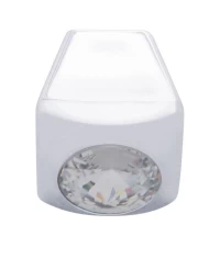 (3/CARD) CHROME PLASTIC FREIGHTLINER A/C SLIDER CONTROL KNOB W/ DIAMOND - CLEAR (3/CARD) CHROME PLASTIC FREIGHTLINER A/C SLIDER CONTROL KNOB W/ DIAMOND - CLEAR