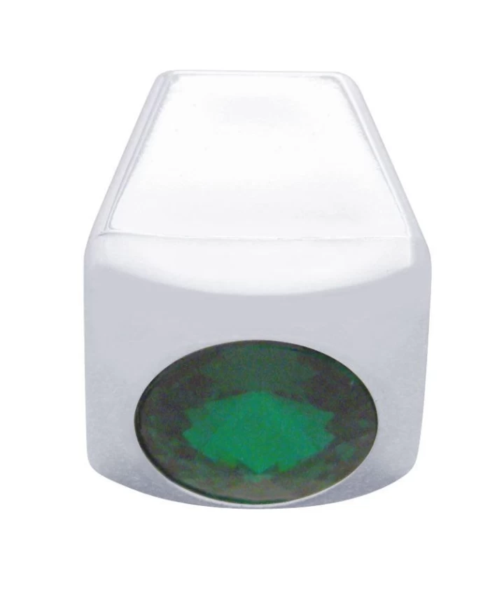 (3/CARD) CHROME PLASTIC FREIGHTLINER A/C SLIDER CONTROL KNOB W/ DIAMOND - GREEN (3/CARD) CHROME PLASTIC FREIGHTLINER A/C SLIDER CONTROL KNOB W/ DIAMOND - GREEN