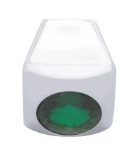 (3/CARD) CHROME PLASTIC FREIGHTLINER A/C SLIDER CONTROL KNOB W/ DIAMOND - GREEN (3/CARD) CHROME PLASTIC FREIGHTLINER A/C SLIDER CONTROL KNOB W/ DIAMOND - GREEN