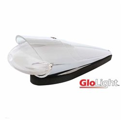 UP36750-9 LED Dual Function GloLight Watermelon Grakon 1000 Style Cab Light Kit With Visor - Amber LED/Clear Lens