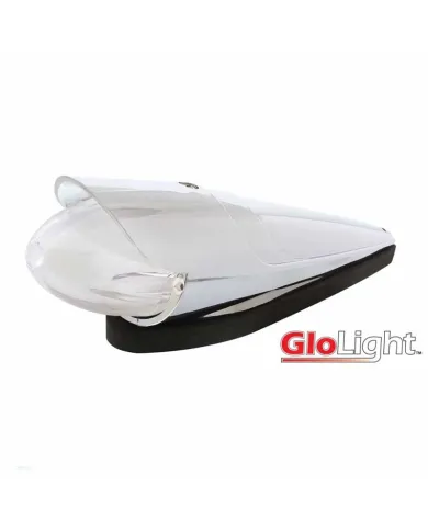 UP36750-9 LED Dual Function GloLight Watermelon Grakon 1000 Style Cab Light Kit With Visor - Amber LED/Clear Lens