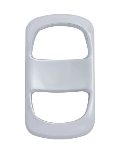(3/CARD) CHROME PLASTIC FREIGHTLINER ROCKER SWITCH COVER - PLAIN (3/CARD) CHROME PLASTIC FREIGHTLINER ROCKER SWITCH COVER - PLAIN