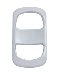 (3/CARD) CHROME PLASTIC FREIGHTLINER ROCKER SWITCH COVER - PLAIN