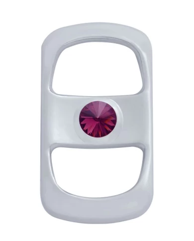 (3/CARD) CHROME PLASTIC FREIGHTLINER ROCKER SWITCH COVER W/ DIAMOND - PURPLE (3/CARD) CHROME PLASTIC FREIGHTLINER ROCKER SWITCH COVER W/ DIAMOND - PURPLE