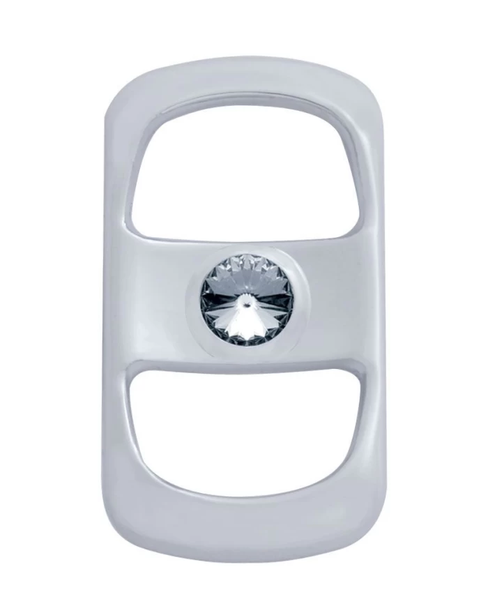 (3/CARD) CHROME PLASTIC FREIGHTLINER ROCKER SWITCH COVER W/ DIAMOND - SMOKE (3/CARD) CHROME PLASTIC FREIGHTLINER ROCKER SWITCH COVER W/ DIAMOND - SMOKE