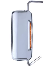 (SKPK) CHROME PLASTIC FREIGHTLINER DRIVER SIDE MIRROR COVER W/ 14 AMBER LED 12" LIGHT BAR - AMBER LENS (SKPK) CHROME PLASTIC FREIGHTLINER DRIVER SIDE MIRROR COVER W/ 14 AMBER LED 12" LIGHT BAR - AMBER LENS