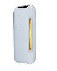 (SKPK) CHROME PLASTIC FREIGHTLINER PASSENGER SIDE MIRROR COVER W/ 14 AMBER LED 12" LIGHT BAR - AMBER LENS (SKPK) CHROME PLASTIC FREIGHTLINER PASSENGER SIDE MIRROR COVER W/ 14 AMBER LED 12" LIGHT BAR - AMBER LENS