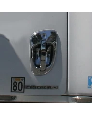 (CARD) CHROME PLASTIC FREIGHTLINER EXTERIOR DOOR HANDLE COVER - DRIVER (CARD) CHROME PLASTIC FREIGHTLINER EXTERIOR DOOR HANDLE COVER - DRIVER