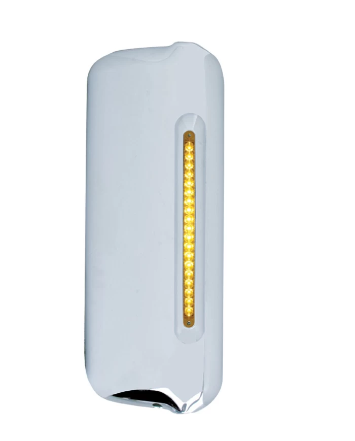 (SKPK) CR. PL. FL DRIVER SIDE MIRROR COVER W/ 19 AMBER LED 12" REFLECTOR LIGHT BAR - AMBER LENS (SKPK) CR. PL. FL DRIVER SIDE MIRROR COVER W/ 19 AMBER LED 12" REFLECTOR LIGHT BAR - AMBER LENS