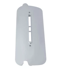 (CARD) CHROME PLASTIC 2005 AND OLDER FREIGHTLINER MIRROR COVER WITH 12" LED LIGHT BAR CUTOUT, DRIVER SIDE