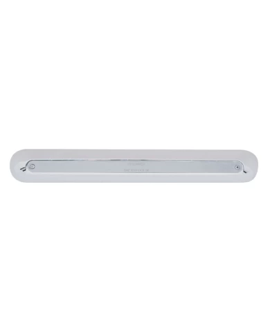 (BULK) 14 AMBER LED 12" P/T/C LIGHT BAR W/ CHROME PLASTIC HOUSING - CHROME LENS (BULK) 14 AMBER LED 12" P/T/C LIGHT BAR W/ CHROME PLASTIC HOUSING - CHROME LENS