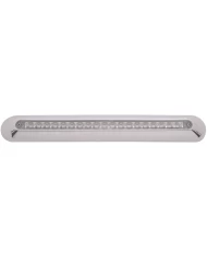 (BULK) 19 AMBER LED 12" P/T/C REFLECTOR LIGHT BAR W/ CHROME PLASTIC HOUSING - CLEAR LENS (BULK) 19 AMBER LED 12" P/T/C REFLECTOR LIGHT BAR W/ CHROME PLASTIC HOUSING - CLEAR LENS