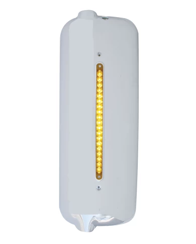 (CARD) CHROME PLASTIC 2005 AND OLDER FL MIRROR COVER WITH 12" LED LIGHT BAR, DRIVER SIDE - 19 AMBER/AMBER LED WITH REFLECTOR (CARD) CHROME PLASTIC 2005 AND OLDER FL MIRROR COVER WITH 12" LED LIGHT BAR, DRIVER SIDE - 19 AMBER/AMBER LED WITH REFLECTOR