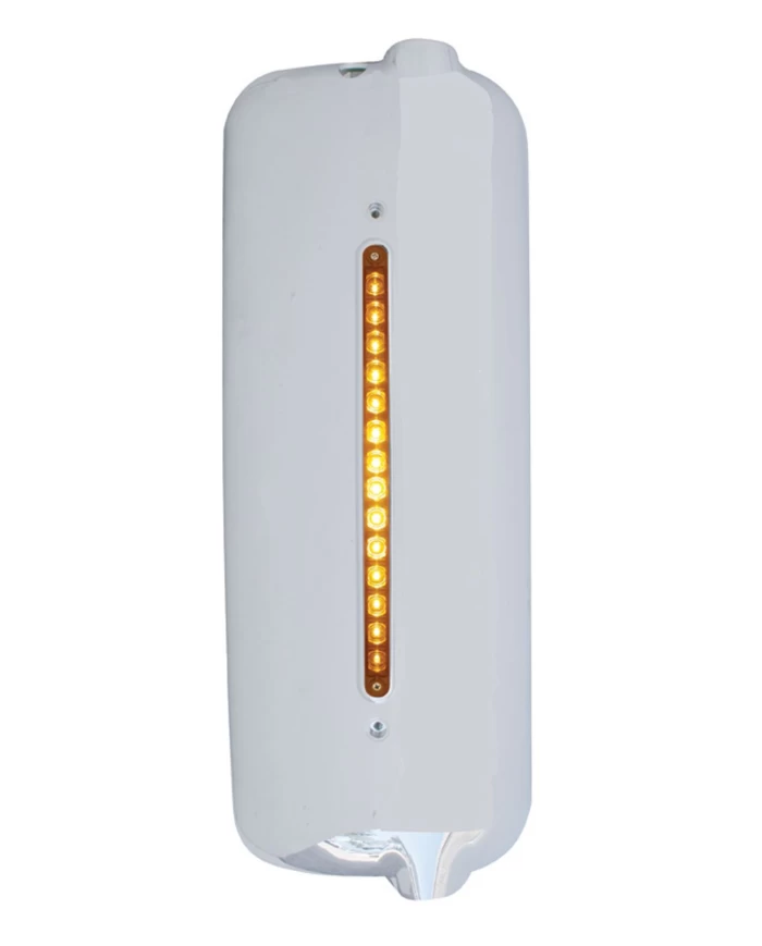 (CARD) CHROME PLASTIC 2005 AND OLDER FREIGHTLINER MIRROR COVER WITH 12" LED LIGHT BAR, PASSENGER SIDE - 14 AMBER/AMBER LED (CARD) CHROME PLASTIC 2005 AND OLDER FREIGHTLINER MIRROR COVER WITH 12" LED LIGHT BAR, PASSENGER SIDE - 14 AMBER/AMBER LED