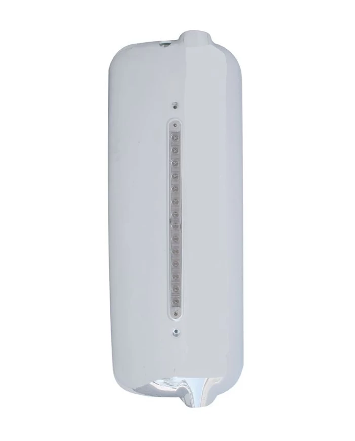 (CARD) CHROME PLASTIC 2005 AND OLDER FREIGHTLINER MIRROR COVER WITH 12" LED LIGHT BAR, PASSENGER SIDE - 14 AMBER/CLEAR LED
