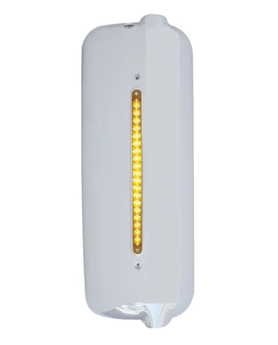(CARD) CHROME PLASTIC 2005 AND OLDER FL MIRROR COVER WITH 12" LED LIGHT BAR, PASS. SIDE - 19 AMBER/AMBER LED WITH REFLECTOR (CARD) CHROME PLASTIC 2005 AND OLDER FL MIRROR COVER WITH 12" LED LIGHT BAR, PASS. SIDE - 19 AMBER/AMBER LED WITH REFLECTOR