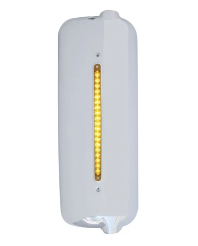 (CARD) CHROME PLASTIC 2005 AND OLDER FL MIRROR COVER WITH 12" LED LIGHT BAR, PASS. SIDE - 19 AMBER/AMBER LED WITH REFLECTOR (CARD) CHROME PLASTIC 2005 AND OLDER FL MIRROR COVER WITH 12" LED LIGHT BAR, PASS. SIDE - 19 AMBER/AMBER LED WITH REFLECTOR
