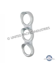 (CARD) CHROME 2007+ FREIGHTLINER CASCADIA TRIPLE SMALL GAUGE CLUSTER COVER WITH VISOR - VERTICAL