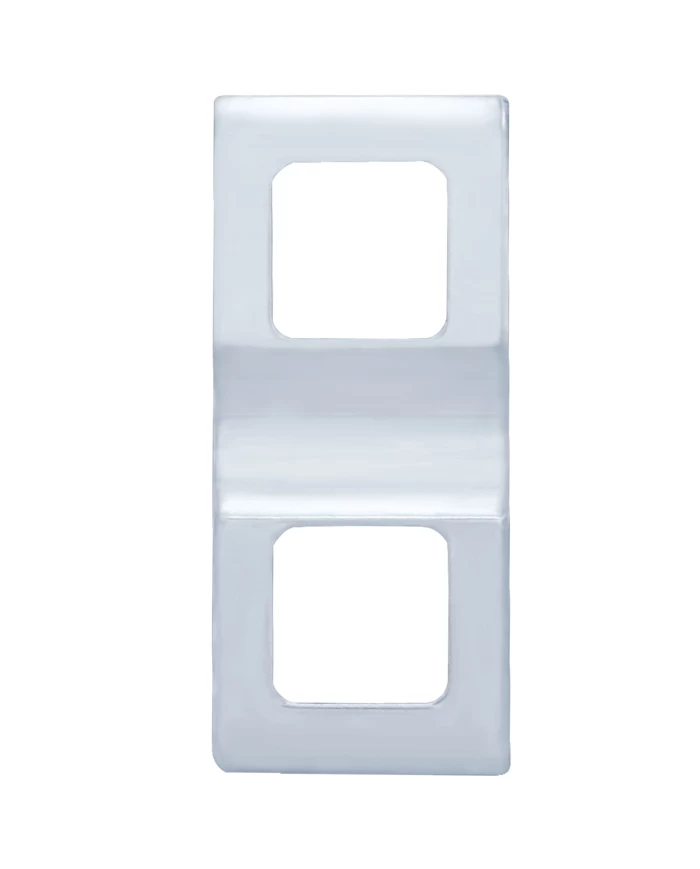 (2/CARD) CHROME PLASTIC FREIGHTLINER CASCADIA SWITCH COVER WITH 2 OPENINGS (2/CARD) CHROME PLASTIC FREIGHTLINER CASCADIA SWITCH COVER WITH 2 OPENINGS