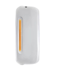 (BOX) LED FREIGHTLINER MIRROR COVER - GLO LIGHT - AMBER LED/AMBER LENS - DRIVER