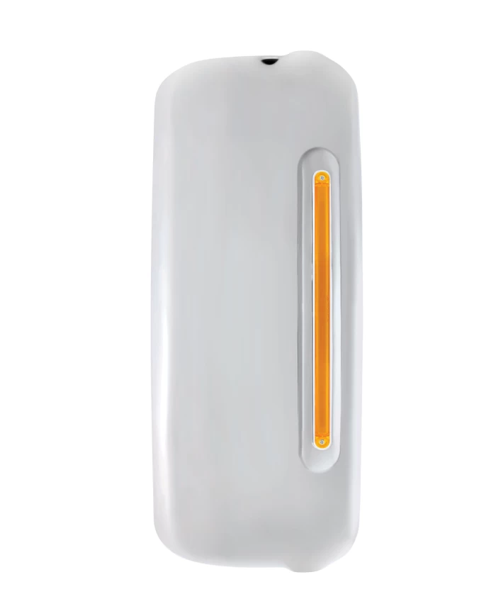 (BOX) LED FREIGHTLINER MIRROR COVER - GLO LIGHT - AMBER LED/AMBER LENS - PASSENGER (BOX) LED FREIGHTLINER MIRROR COVER - GLO LIGHT - AMBER LED/AMBER LENS - PASSENGER