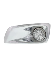 (BOX) 17 AMBER LED KENWORTH T660 DRIVER FRONT BUMPER SINGLE FUNCTION WATERMELON STYLE LIGHT W/ REFLECTOR - CLEAR LENS