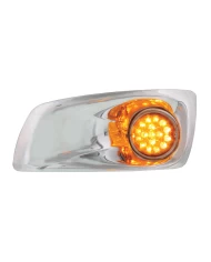 (BOX) 17 AMBER LED KENWORTH T660 DRIVER FRONT BUMPER DUAL FUNCTION CLEAR STYLE LIGHT W/ REFLECTOR - AMBER LENS (BOX) 17 AMBER LED KENWORTH T660 DRIVER FRONT BUMPER DUAL FUNCTION CLEAR STYLE LIGHT W/ REFLECTOR - AMBER LENS