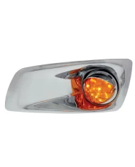 (BOX) 17 AMBER LED KENWORTH T660 DRIVER FRONT BUMPER SINGLE FUNCTION WATERMELON STYLE LIGHT W/ VISOR - AMBER LENS (BOX) 17 AMBER LED KENWORTH T660 DRIVER FRONT BUMPER SINGLE FUNCTION WATERMELON STYLE LIGHT W/ VISOR - AMBER LENS