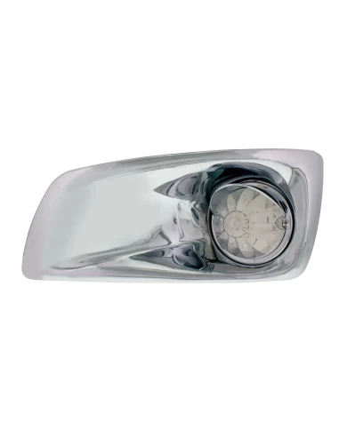 (BOX) 17 AMBER LED KENWORTH T660 DRIVER FRONT BUMPER DUAL FUNCTION WATERMELON STYLE LIGHT W/ VISOR - CLEAR LENS (BOX) 17 AMBER LED KENWORTH T660 DRIVER FRONT BUMPER DUAL FUNCTION WATERMELON STYLE LIGHT W/ VISOR - CLEAR LENS