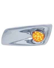 (BOX) 19 AMBER LED KENWORTH T660 DRIVER FRONT BUMPER SINGLE FUNCTION WATERMELON STYLE LIGHT W/ VISOR - AMBER LENS (BOX) 19 AMBER LED KENWORTH T660 DRIVER FRONT BUMPER SINGLE FUNCTION WATERMELON STYLE LIGHT W/ VISOR - AMBER LENS