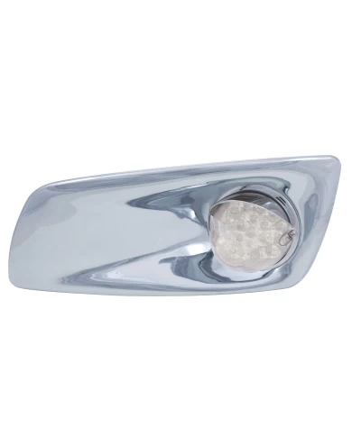 (BOX) 19 AMBER LED KENWORTH T660 DRIVER FRONT BUMPER SINGLE FUNCTIONLIGHT W/ REFLECTOR W/ VISOR - CLEAR LENS (BOX) 19 AMBER LED KENWORTH T660 DRIVER FRONT BUMPER SINGLE FUNCTIONLIGHT W/ REFLECTOR W/ VISOR - CLEAR LENS