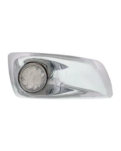 (BOX) 17 AMBER LED KENWORTH T660 PASSENGER FRONT BUMPER DUAL FUNCTION WATERMELON STYLE LIGHT - CLEAR LENS (BOX) 17 AMBER LED KENWORTH T660 PASSENGER FRONT BUMPER DUAL FUNCTION WATERMELON STYLE LIGHT - CLEAR LENS