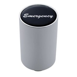 UP23736-"Emergency" 3" Air Valve Knob - Black Glossy Sticker