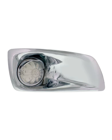 (BOX) 17 AMBER LED KENWORTH T660 PASSENGER FRONT BUMPER DUAL FUNCTION WATERMELON STYLE LIGHT W/ VISOR - CLEAR LENS (BOX) 17 AMBER LED KENWORTH T660 PASSENGER FRONT BUMPER DUAL FUNCTION WATERMELON STYLE LIGHT W/ VISOR - CLEAR LENS