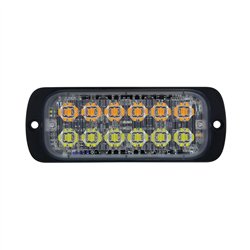 UP36846B-12 High Power LED Super Thin Warning Light - Amber LED & White LED (Bulk)