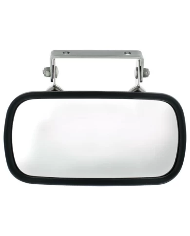 (CBOX) STAINLESS STEEL RECTANGULAR CONVEX MIRROR WITH U-BRACKET - 4" x 8 1/4" (CBOX) STAINLESS STEEL RECTANGULAR CONVEX MIRROR WITH U-BRACKET - 4" x 8 1/4"