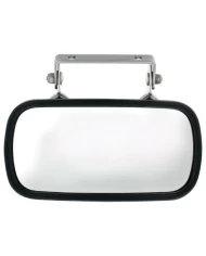 (CBOX) STAINLESS STEEL RECTANGULAR CONVEX MIRROR WITH U-BRACKET - 4" x 8 1/4"