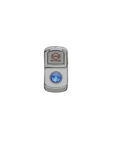 (CARD) CHROME PLASTIC "ABS OFF ROAD" ROCKER SWITCH COVER W/ DIAMOND - BLUE (CARD) CHROME PLASTIC "ABS OFF ROAD" ROCKER SWITCH COVER W/ DIAMOND - BLUE