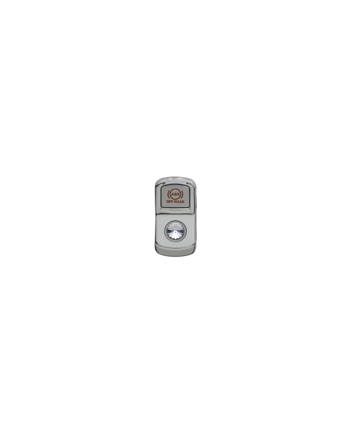 (CARD) CHROME PLASTIC "ABS OFF ROAD" ROCKER SWITCH COVER W/ DIAMOND - CLEAR (CARD) CHROME PLASTIC "ABS OFF ROAD" ROCKER SWITCH COVER W/ DIAMOND - CLEAR