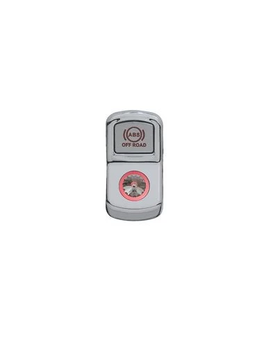 (CARD) CHROME PLASTIC "ABS OFF ROAD" ROCKER SWITCH COVER W/ DIAMOND - CLEAR (CARD) CHROME PLASTIC "ABS OFF ROAD" ROCKER SWITCH COVER W/ DIAMOND - CLEAR