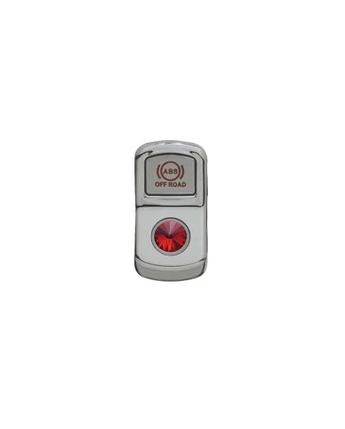(CARD) CHROME PLASTIC "ABS OFF ROAD" ROCKER SWITCH COVER W/ DIAMOND - RED (CARD) CHROME PLASTIC "ABS OFF ROAD" ROCKER SWITCH COVER W/ DIAMOND - RED