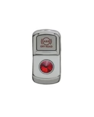 (CARD) CHROME PLASTIC "ABS OFF ROAD" ROCKER SWITCH COVER W/ DIAMOND - RED (CARD) CHROME PLASTIC "ABS OFF ROAD" ROCKER SWITCH COVER W/ DIAMOND - RED