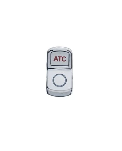 (CARD) CHROME PLASTIC "ATC" ROCKER SWITCH COVER - PLAIN (CARD) CHROME PLASTIC "ATC" ROCKER SWITCH COVER - PLAIN