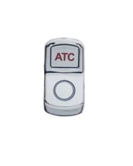 (CARD) CHROME PLASTIC "ATC" ROCKER SWITCH COVER - PLAIN (CARD) CHROME PLASTIC "ATC" ROCKER SWITCH COVER - PLAIN