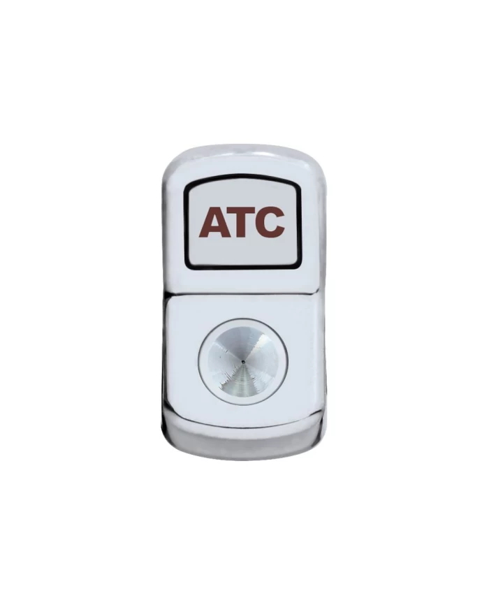 (BULK) CHROME PLASTIC "ATC" ROCKER SWITCH COVER - INDENTED (BULK) CHROME PLASTIC "ATC" ROCKER SWITCH COVER - INDENTED
