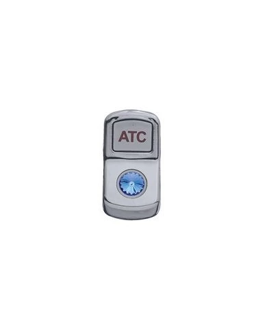 (CARD) CHROME PLASTIC "ATC" ROCKER SWITCH COVER W/ DIAMOND - BLUE (CARD) CHROME PLASTIC "ATC" ROCKER SWITCH COVER W/ DIAMOND - BLUE